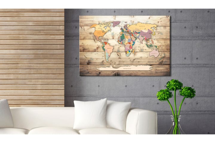 Taulu World Map: Colourful Continents 120x80 - Artgeist sp. z o. o. - Sisustustuotteet - Taulu & taide - Canvas-taulu