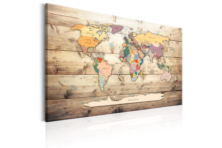 Taulu World Map: Colourful Continents 120x80 - Artgeist sp. z o. o. - Sisustustuotteet - Taulu & taide - Canvas-taulu