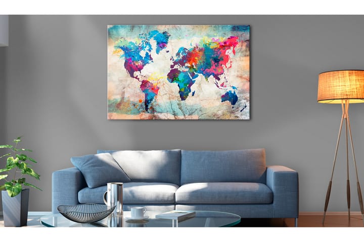 Taulu World Map: Colourful Madness 120x80 - Artgeist sp. z o. o. - Sisustustuotteet - Taulu & taide - Canvas-taulu