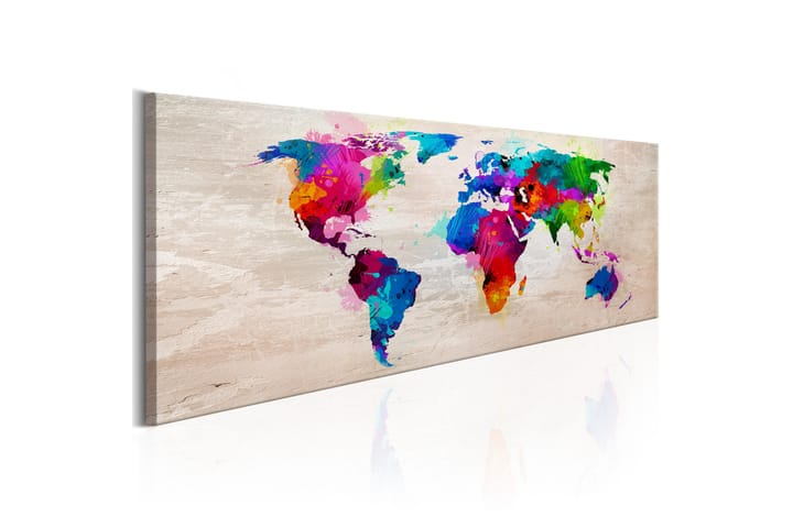 Taulu World Map: Finesse of Colours 120x40 - Artgeist sp. z o. o. - Sisustustuotteet - Taulu & taide - Canvas-taulu