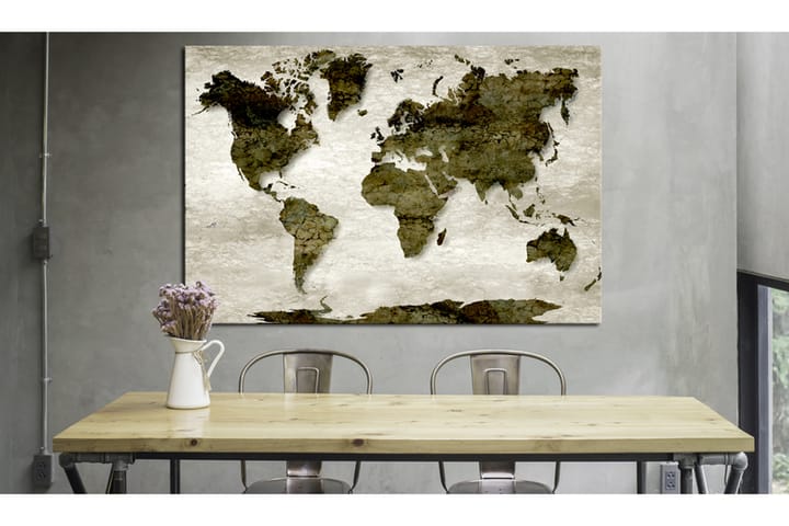 Taulu World Map: Green Planet 60x40 - Artgeist sp. z o. o. - Canvas-taulu - Seinäkoristeet