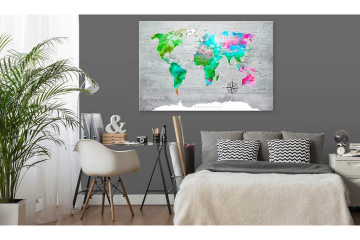 Taulu World Map: Green Paradise 120x80 - Artgeist sp. z o. o. - Sisustustuotteet - Taulu & taide - Canvas-taulu