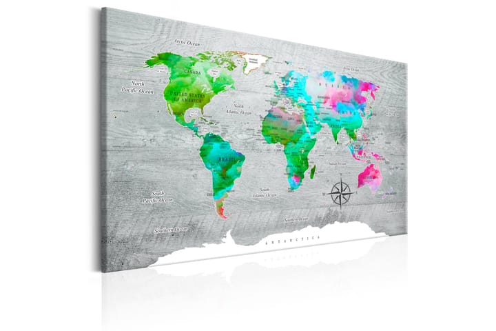 Taulu World Map: Green Paradise 90x60 - Artgeist sp. z o. o. - Sisustustuotteet - Taulu & taide - Canvas-taulu