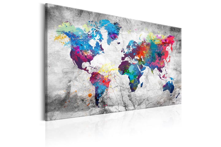 Taulu World Map: Grey Style 120x80 - Artgeist sp. z o. o. - Sisustustuotteet - Taulu & taide - Canvas-taulu