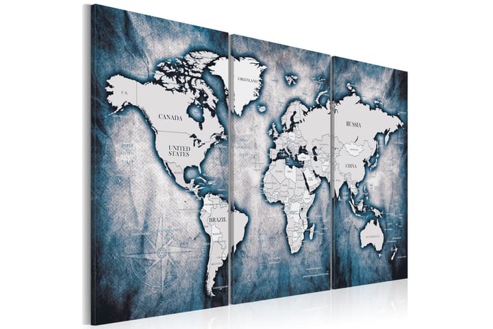 Taulu World Map: Ink Triptych 120x80 - Artgeist sp. z o. o. - Sisustustuotteet - Taulu & taide - Canvas-taulu