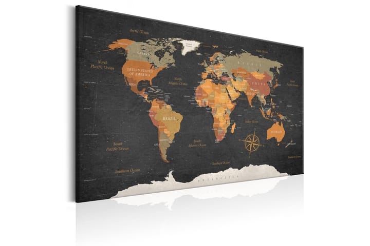 Taulu World Map: Secrets of the Earth 120x80 - Artgeist sp. z o. o. - Sisustustuotteet - Taulu & taide - Canvas-taulu