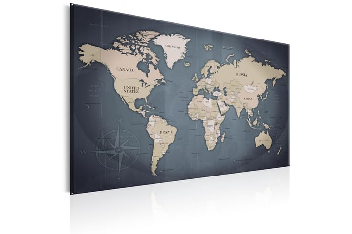 Taulu World Map: Shades of Grey 60x40 - Artgeist sp. z o. o. - Sisustustuotteet - Taulu & taide - Canvas-taulu