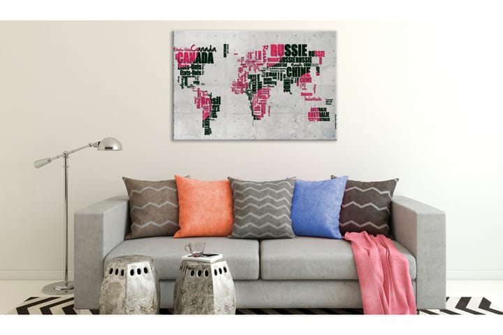 Taulu World Map: The French Connection (FR) 120x80 - Artgeist sp. z o. o. - Sisustustuotteet - Taulu & taide - Canvas-taulu