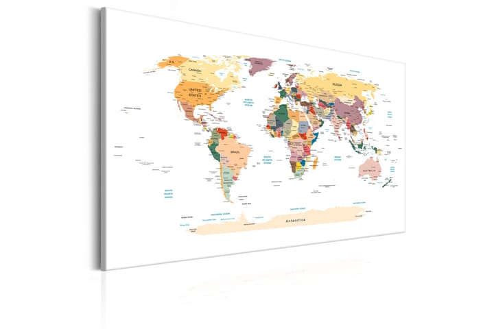 Taulu World Map: Travel Around the World 90x60 - Artgeist sp. z o. o. - Sisustustuotteet - Taulu & taide - Canvas-taulu