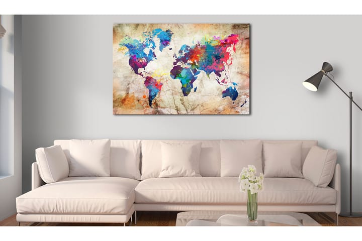 Taulu World Map: Urban Style 120x80 - Artgeist sp. z o. o. - Sisustustuotteet - Taulu & taide - Canvas-taulu