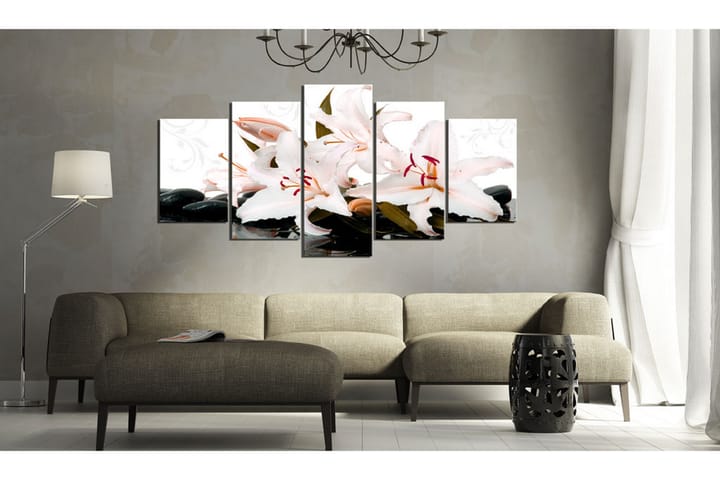 Taulu Zen Stones And Lilies 200x100 - Artgeist sp. z o. o. - Sisustustuotteet - Taulu & taide - Canvas-taulu