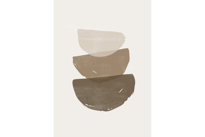 Juliste Brush strokes 21x30 cm - Beige - Sisustustuotteet - Taulu & taide - Juliste