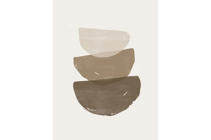 Juliste Brush strokes 30x40 cm - Beige - Sisustustuotteet - Taulu & taide - Juliste