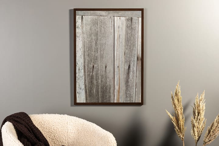 Juliste Wooden wall 21x30 cm - Harmaa - Sisustustuotteet - Taulu & taide - Juliste