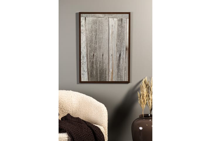 Juliste Wooden wall 21x30 cm - Harmaa - Sisustustuotteet - Taulu & taide - Juliste