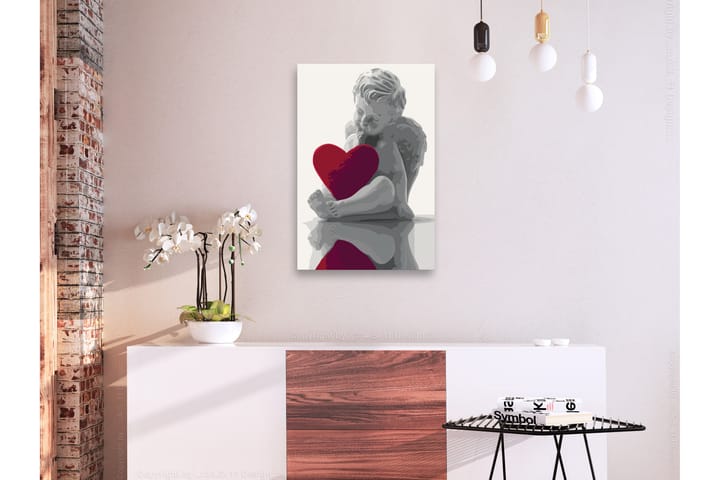 Tee-se-itse Maalaus Angel Red Heart 40x60 cm - Artgeist sp. z o. o. - Sisustustuotteet - Taulu & taide - Maalaa itse - Tee se itse -taulu