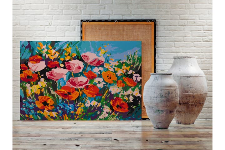 Tee-se-itse Maalaus Colourful Meadow Flowers 60x40 cm - Artgeist sp. z o. o. - Sisustustuotteet - Taulu & taide - Maalaa itse - Tee se itse -taulu