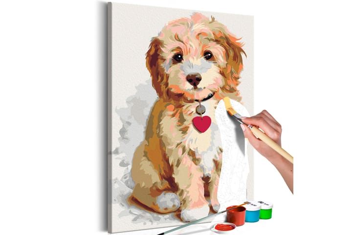 Tee-se-itse Maalaus Dog Puppy 40x60 cm - Artgeist sp. z o. o. - Sisustustuotteet - Taulu & taide - Maalaa itse - Tee se itse -taulu