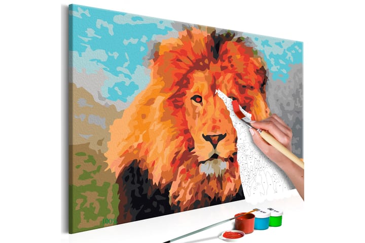 Tee-se-itse Maalaus Lion  60x40 cm - Artgeist sp. z o. o. - Sisustustuotteet - Taulu & taide - Maalaa itse - Tee se itse -taulu