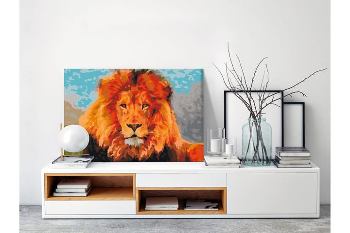 Tee-se-itse Maalaus Lion  60x40 cm - Artgeist sp. z o. o. - Sisustustuotteet - Taulu & taide - Maalaa itse - Tee se itse -taulu