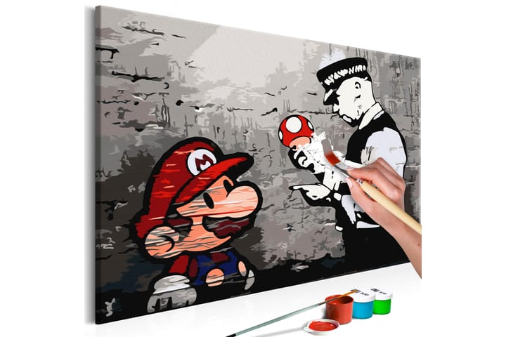 Tee-se-itse Maalaus Mario Banksy 60x40 cm - Artgeist sp. z o. o. - Sisustustuotteet - Taulu & taide - Maalaa itse - Tee se itse -taulu