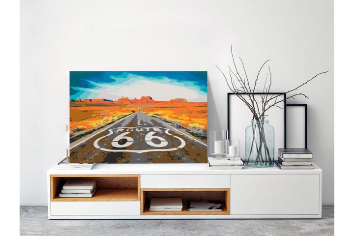 Tee-se-itse Maalaus Route 66  60x40 cm - Artgeist sp. z o. o. - Sisustustuotteet - Taulu & taide - Maalaa itse - Tee se itse -taulu