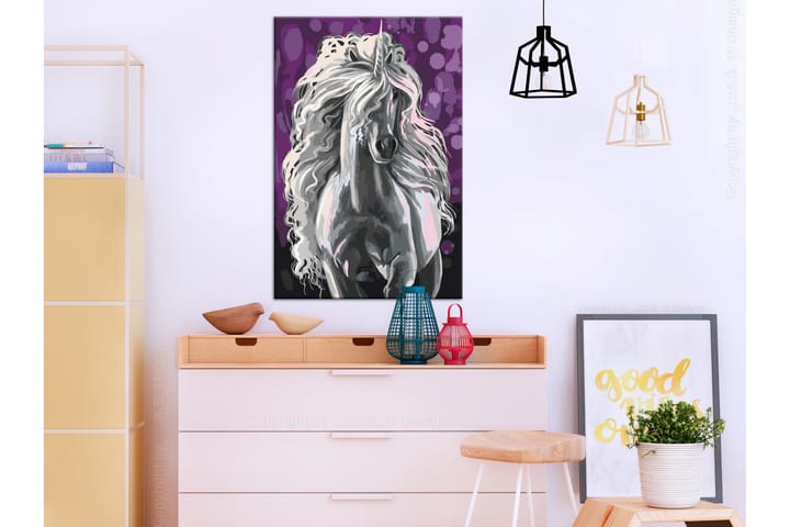 Tee-se-itse Maalaus White Unicorn 40x60 cm - Artgeist sp. z o. o. - Sisustustuotteet - Taulu & taide - Maalaa itse - Tee se itse -taulu