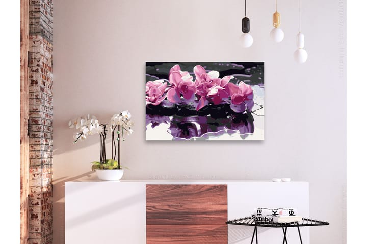 Tee-se-itse Maalaus Purple Orchid 60x40 cm - Artgeist sp. z o. o. - Sisustustuotteet - Taulu & taide - Maalaa itse - Tee se itse -taulu