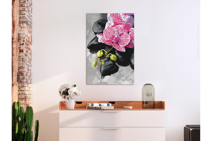 Tee-se-itse Maalaus Pink Orchid  40x60 cm - Artgeist sp. z o. o. - Sisustustuotteet - Taulu & taide - Maalaa itse - Tee se itse -taulu