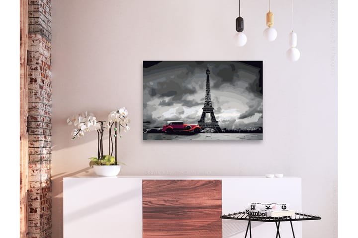 Tee-se-itse Maalaus Paris Red Limousine 60x40 cm - Artgeist sp. z o. o. - Sisustustuotteet - Taulu & taide - Maalaa itse - Tee se itse -taulu