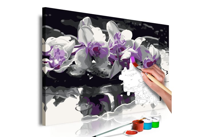 Tee-se-itse Maalaus Purple Orchid 60x40 cm - Artgeist sp. z o. o. - Sisustustuotteet - Taulu & taide - Maalaa itse - Tee se itse -taulu