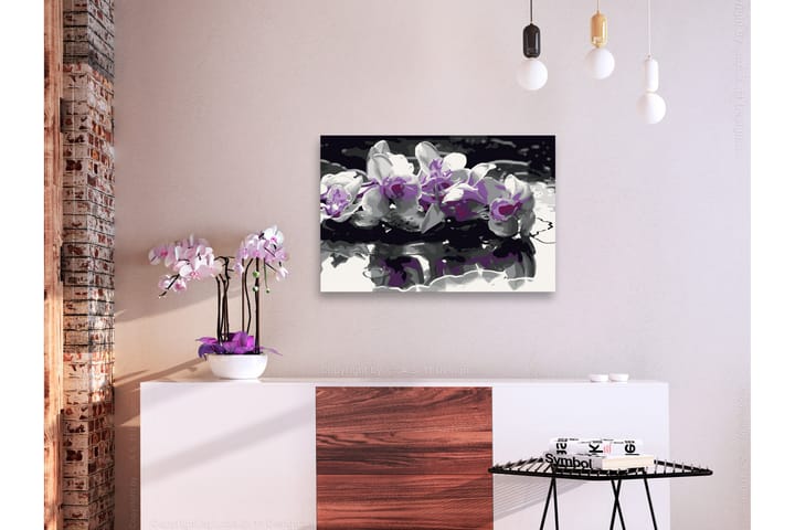 Tee-se-itse Maalaus Purple Orchid 60x40 cm - Artgeist sp. z o. o. - Sisustustuotteet - Taulu & taide - Maalaa itse - Tee se itse -taulu