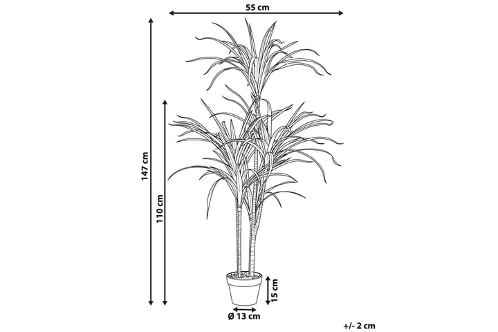 Tekokasvi Beauden 147 cm Dracaena anita - Vihreä - Sisustustuotteet - Tekokasvit