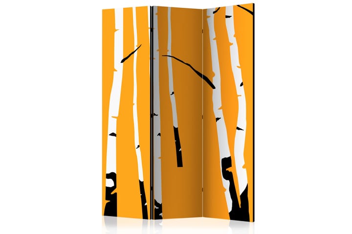 Tilanjakaja Birches on the Orange Background - Artgeist sp. z o. o. - Sisustustuotteet - Tilanjakaja & sermi