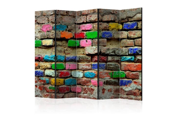 Tilanjakaja Colourful Bricks II 225x172 - Artgeist sp. z o. o. - Sisustustuotteet - Tilanjakaja & sermi