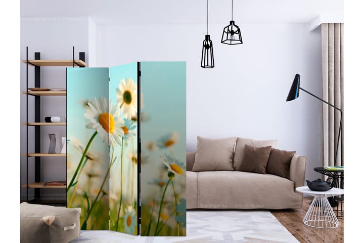 Tilanjakaja Daisies - spring meadow 135x172 - Artgeist sp. z o. o. - Sisustustuotteet - Tilanjakaja & sermi