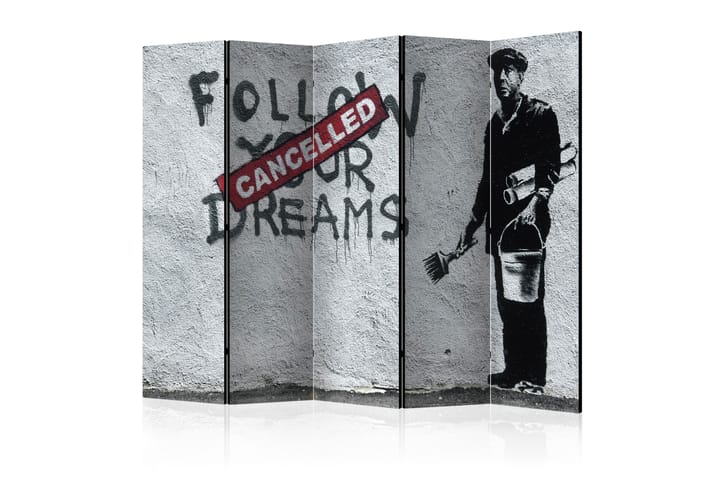 Tilanjakaja Dreams Cancelled (Banksy) II 225x172 - Artgeist sp. z o. o. - Sisustustuotteet - Tilanjakaja & sermi