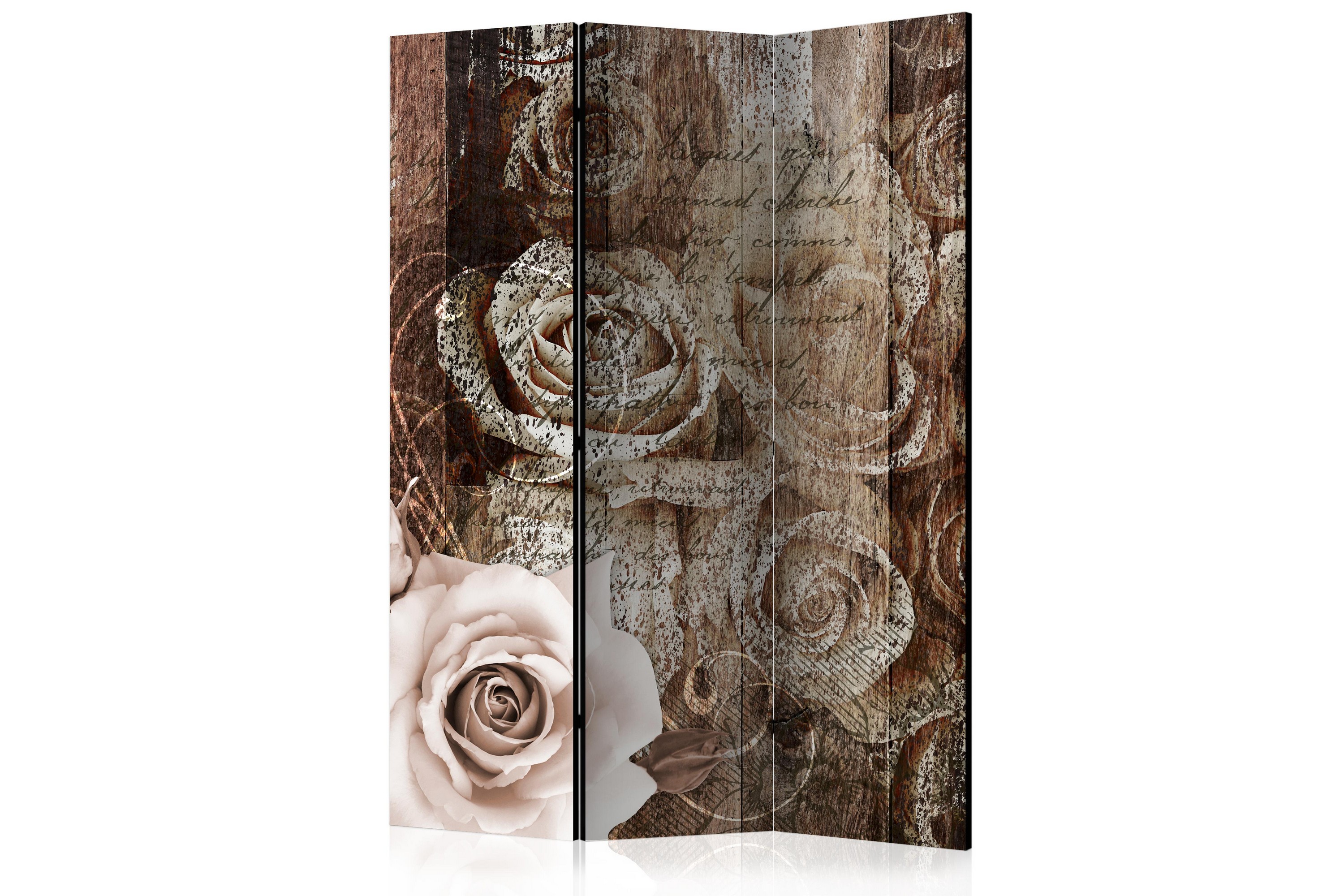 Tilanjakaja Old Wood & Roses 135x172 - Artgeist sp. z o. o.