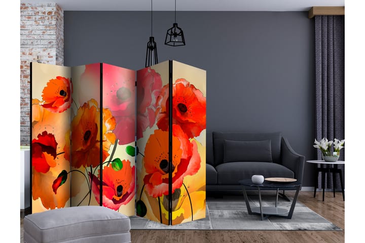 Tilanjakaja Velvet Poppies II - Artgeist sp. z o. o. - Sisustustuotteet - Tilanjakaja & sermi