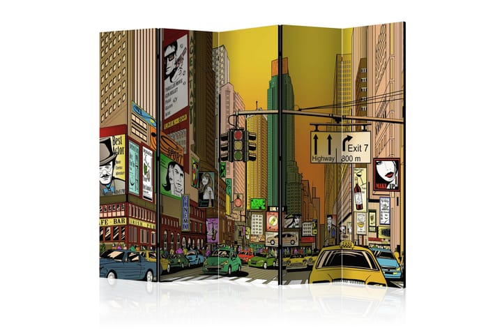 Tilanjakaja Vibrant city - NY II 225x172 - Artgeist sp. z o. o. - Sisustustuotteet - Tilanjakaja & sermi