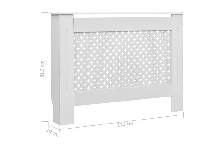 Lämpöpatterin suoja MDF 112x19x81,5 cm valkoinen - Valkoinen - Talo & remontointi - Ilmastointi - Lämmitys - Lampöpatteri