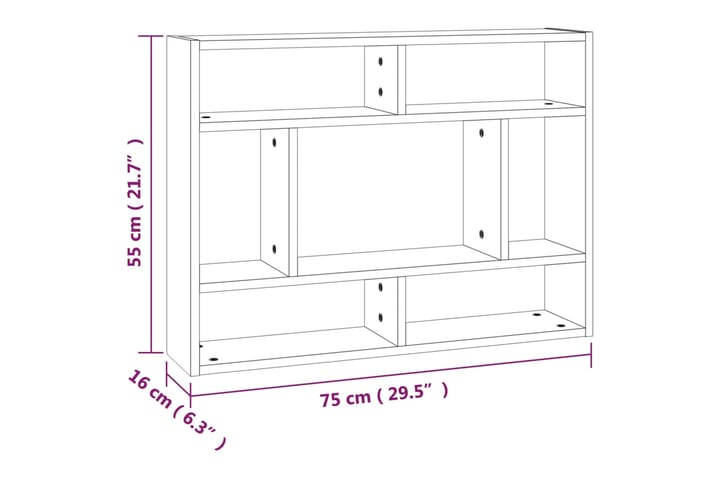 beBasic Seinähylly harmaa Sonoma 75x16x55 cm tekninen puu - Harmaa - Talo & remontointi - Keittiö & kylpyhuone - Keittiö & kodinhoitohuone - Keittiön sisustus - Keittiöhylly