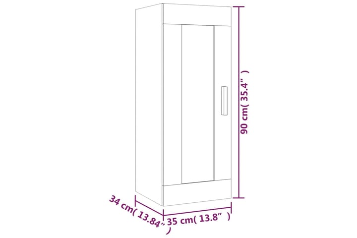 beBasic Seinäkaappi harmaa Sonoma 35x34x90 cm tekninen puu - Harmaa - Talo & remontointi - Keittiö & kylpyhuone - Keittiö & kodinhoitohuone - Keittiön sisustus - Keittiöhylly