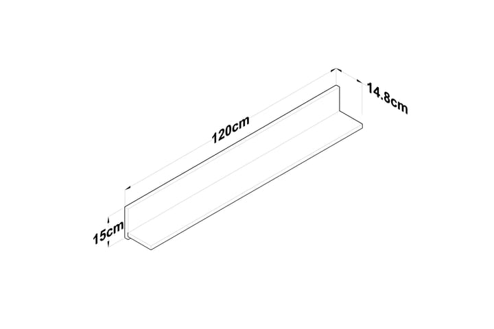 Friederich Seinätila 120 cm - Pähkinäpuu/Antrasiitti - Talo & remontointi - Keittiö & kylpyhuone - Keittiö & kodinhoitohuone - Keittiön sisustus - Keittiöhylly