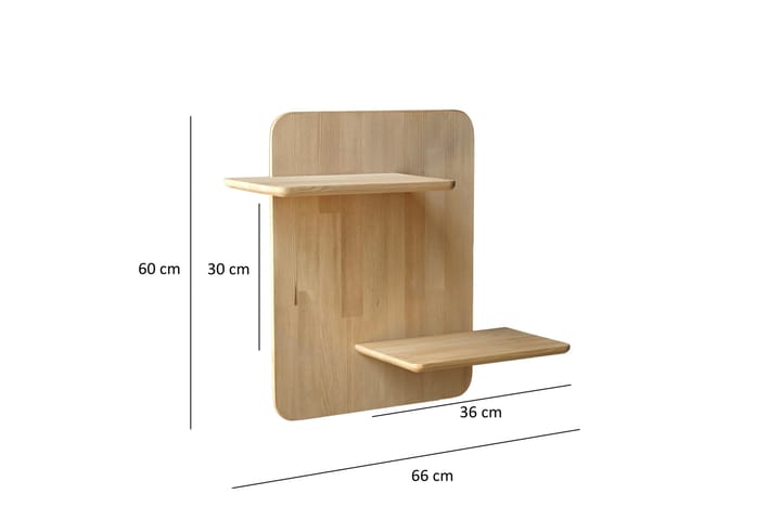 Seinähylly Busselton 66 cm - Tammi - Talo & remontointi - Keittiö & kylpyhuone - Keittiö & kodinhoitohuone - Keittiön sisustus - Keittiöhylly