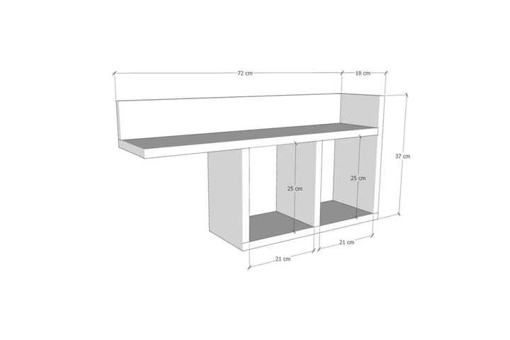 Seinähylly Rooman 62x18 cm - Antrasiitti - Talo & remontointi - Keittiö & kylpyhuone - Keittiö & kodinhoitohuone - Keittiön sisustus - Keittiöhylly