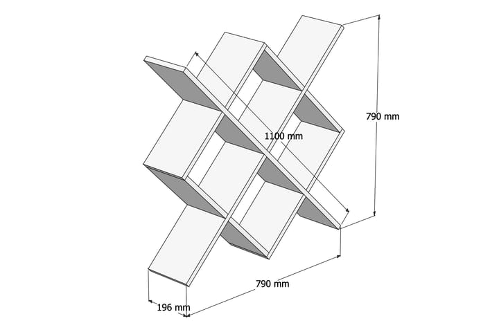 Seinähylly Tyrsberget 79 cm - Sininen/Harmaa - Talo & remontointi - Keittiö & kylpyhuone - Keittiö & kodinhoitohuone - Keittiön sisustus - Keittiöhylly