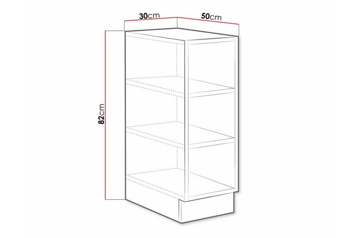 Keittiön Kaappi Templemore 30 cm - Ruskea - Talo & remontointi - Keittiö & kylpyhuone - Keittiö & kodinhoitohuone - Keittiön sisustus - Keittiökaappi