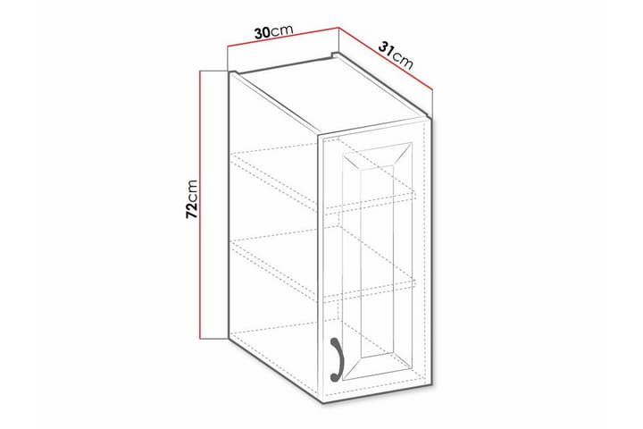 Keittiön Kaappi Templemore 30 cm - Valkoinen - Talo & remontointi - Keittiö & kylpyhuone - Keittiö & kodinhoitohuone - Keittiön sisustus - Keittiökaappi