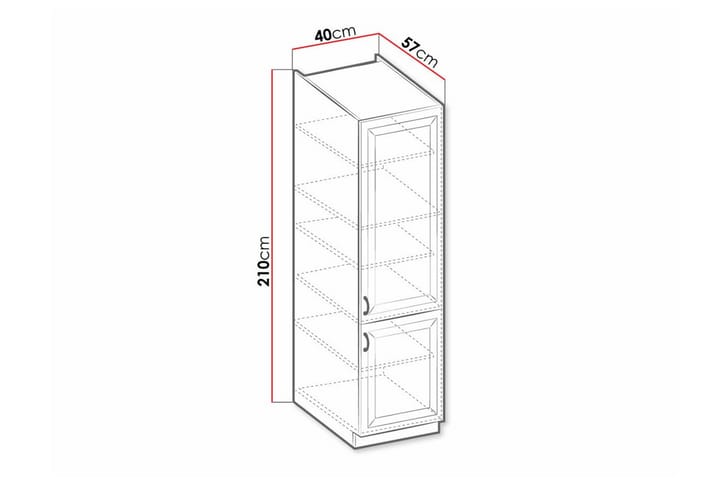 Keittiön Kaappi Templemore 40 cm - Musta/Puu - Talo & remontointi - Keittiö & kylpyhuone - Keittiö & kodinhoitohuone - Keittiön sisustus - Keittiökaappi